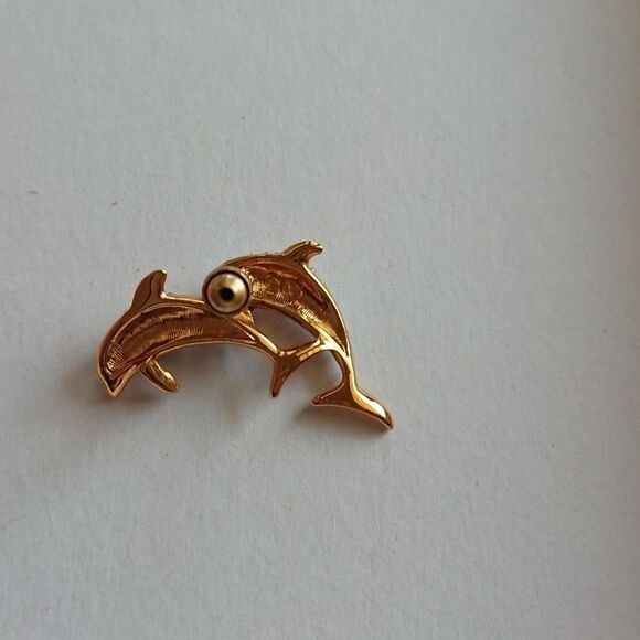 Swarovski clear crystal dolphin brooch pin - Picture 3 of 7